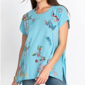 Johnny Was Zoe Relaxed Drape Tee XS